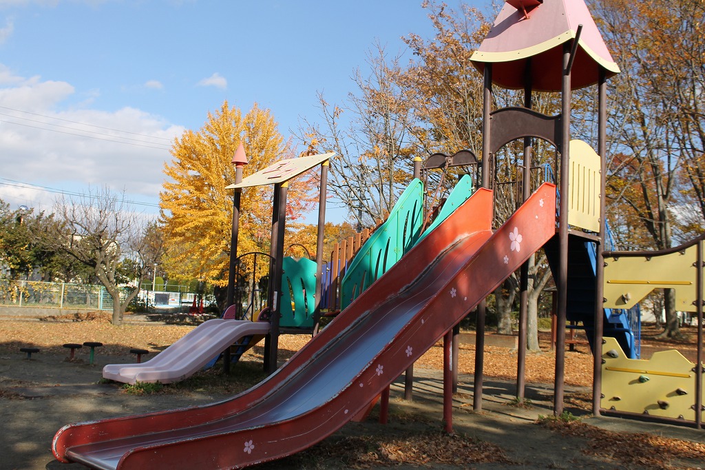 ウェーブした滑り台