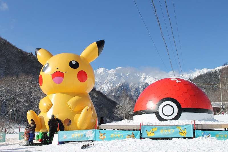 ポケモンスノーアドベンチャーの雪遊びエリアの様子