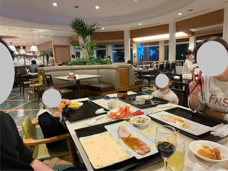 ラグナガーデンホテルのレストランの様子