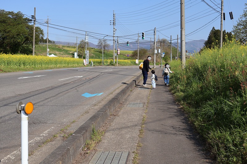 いいやま菜の花公園P1を出発したところ