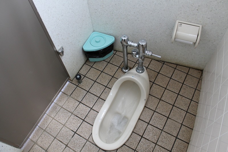 南長野運動公園の女性トイレの和式便座の様子