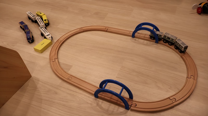 ANAホリデイ・イン リゾート軽井沢のキッズクラブの電車のおもちゃ